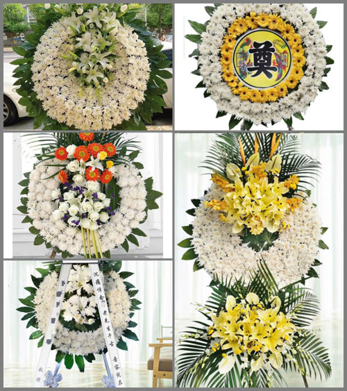 广东韶关市南雄市坪田镇背迳村花圈速递